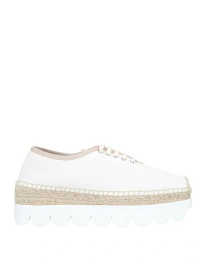 Marni Woman Espadrilles Ivory Size 9 Textile Fibers In White