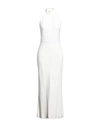 Alexander Mcqueen Woman Maxi Dress Off White Size 2 Viscose, Acetate