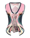 Etro Tasseled Jacquard-knit Cotton-blend Top In Pink