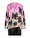 Palm Angels Graphic-print Long-sleeve Top In Pink