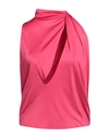 Versace Woman Top Fuchsia Size 6 Viscose In Pink