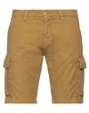 Modfitters Man Shorts & Bermuda Shorts Mustard Size 32 Linen, Cotton, Elastane In Yellow