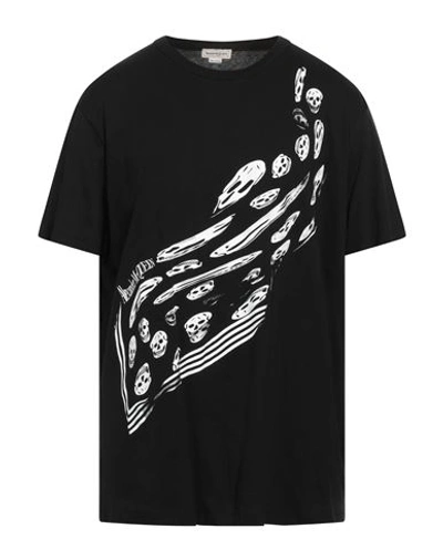 Alexander Mcqueen Man T-shirt Black Size Xl Cotton