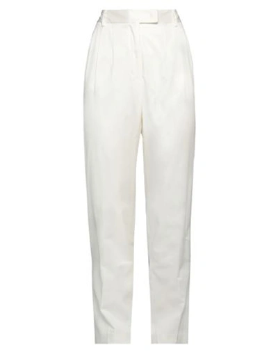 Gaelle Paris Gaëlle Paris Woman Pants Ivory Size 8 Cotton, Viscose, Elastane In White