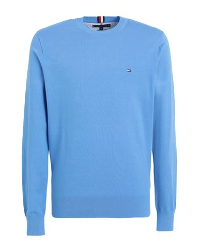 Tommy Hilfiger Man Sweater Light Blue Size S Cotton, Polyester