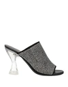 By Far Woman Sandals Silver Size 11 Soft Leather In Silver