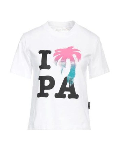 Palm Angels I Love Pa Cotton Jersey T-shirt In White