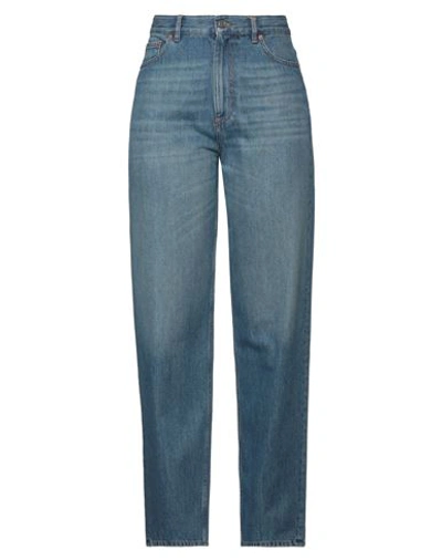 Valentino Garavani Woman Jeans Blue Size 28 Cotton, Calfskin