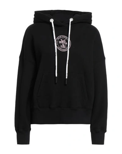 PALM ANGELS PALM ANGELS WOMAN SWEATSHIRT BLACK SIZE L COTTON, ELASTANE, POLYESTER