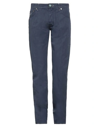 Jacob Cohёn Man Pants Navy Blue Size 33 Cotton, Elastane In Navy Blue