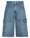 Givenchy Man Denim Shorts Blue Size 33 Cotton, Polyester In Blue
