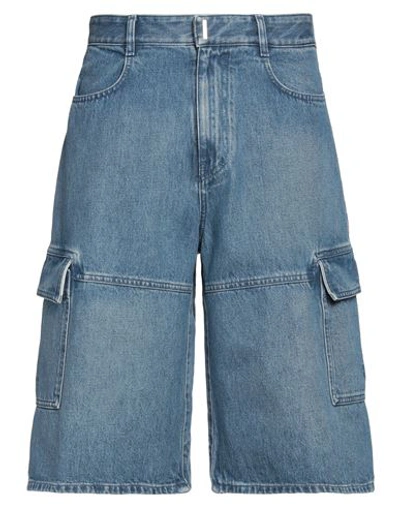 Givenchy Man Denim Shorts Blue Size 33 Cotton, Polyester