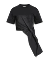 ALEXANDER MCQUEEN ALEXANDER MCQUEEN WOMAN T-SHIRT BLACK SIZE 4 COTTON, POLYESTER