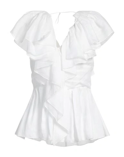 Chloé Woman Top White Size 8 Ramie