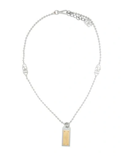 Dolce & Gabbana Man Necklace Silver Size - Brass, Zamak
