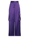 Versace Woman Pants Purple Size 6 Viscose