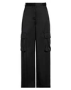 Versace Woman Black Trousers In Black
