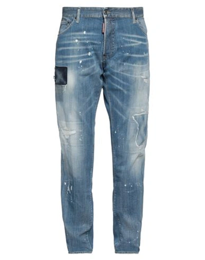 Dsquared2 Man Jeans Blue Size 40 Cotton, Elastane