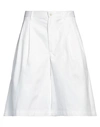 Comme Des Garçons Shirt Man Shorts & Bermuda Shorts White Size Xl Cotton