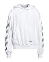 Off-white Man Sweatshirt White Size L Cotton, Elastane In White