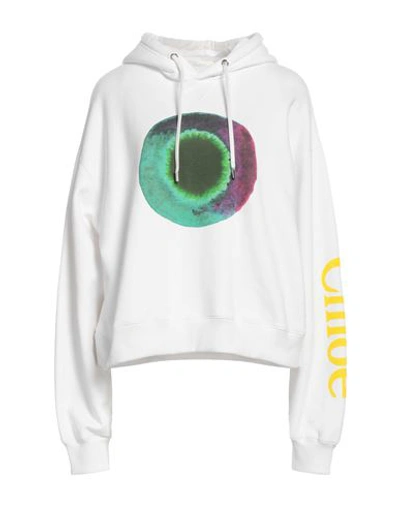 Chloé Woman Sweatshirt White Size M Cotton, Elastane