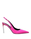 Sergio Rossi Lateral Mini Buckle Slingback In Pink