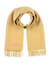 Acne Studios Man Scarf Mustard Size - Wool In Yellow