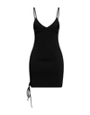 Off-white Woman Mini Dress Black Size 6 Viscose, Polyester In Black