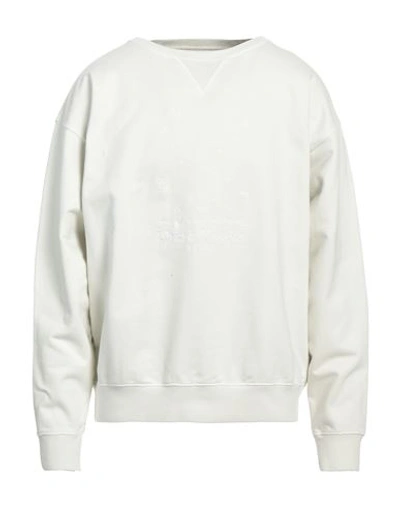 MAISON MARGIELA MAISON MARGIELA MAN SWEATSHIRT WHITE SIZE M COTTON, ELASTANE