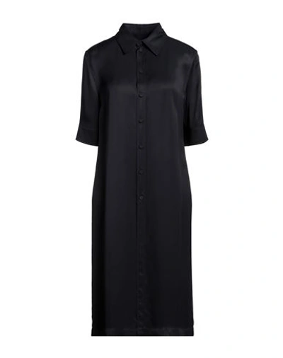 Jil Sander Woman Midi Dress Black Size 6 Viscose