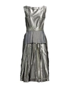Maison Margiela Mm1 Laminated Effect Flared Dress In Grey