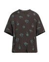 Jil Sander Man Shirt Dark Brown Size 40 Viscose, Polyester