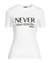 Versace Woman T-shirt White Size 4 Cotton, Polyester