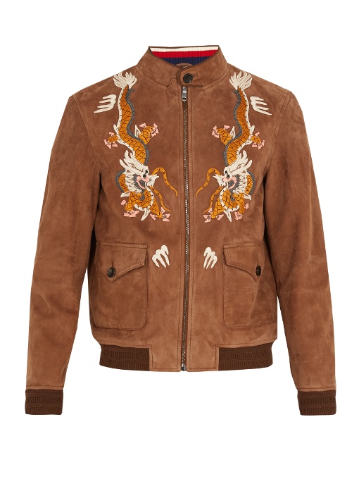 gucci suede bomber jacket