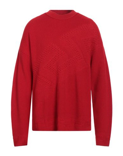 Versace Man Sweater Red Size 42 Virgin Wool