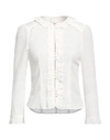 Isabel Marant Woman Shirt White Size 8 Polyester, Elastane In White