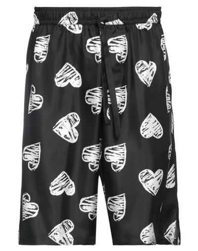 Dolce & Gabbana Man Shorts & Bermuda Shorts Black Size 34 Silk