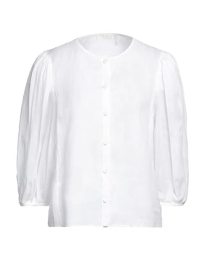 Chloé Woman Shirt White Size 8 Ramie