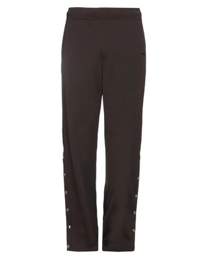 LANVIN LANVIN MAN PANTS DARK BROWN SIZE L POLYESTER, COTTON, POLYAMIDE