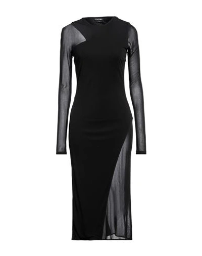 Tom Ford Woman Midi Dress Black Size 6 Viscose