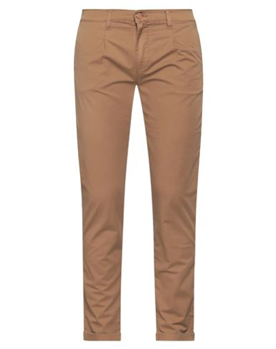 Grey Daniele Alessandrini Man Pants Camel Size 34 Cotton, Elastane In Beige