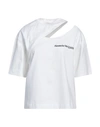 Alexander Mcqueen Woman T-shirt White Size 4 Cotton, Polyester