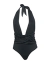 Leslie Amon Woman One-piece Swimsuit Black Size L Polyamide, Elastane