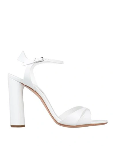 Casadei Woman Sandals White Size 7 Soft Leather