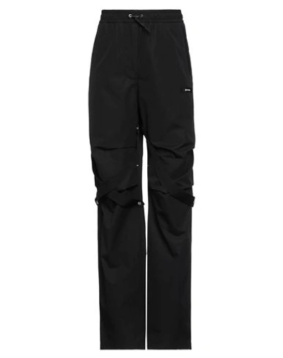 Palm Angels Woman Pants Black Size 6 Cotton, Polyester