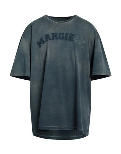 Maison Margiela Man T-shirt Slate Blue Size Xl Cotton