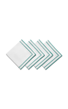 Tiffany & Co Set-of-four Embroidered Linen Placemats In Blue