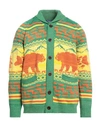 JUNYA WATANABE JUNYA WATANABE MAN CARDIGAN GREEN SIZE L POLYESTER, COTTON, ACRYLIC