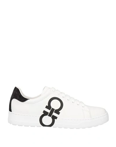Ferragamo Woman Sneakers White Size 7 Calfskin