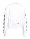 Off-white Man Sweatshirt White Size M Cotton, Elastane